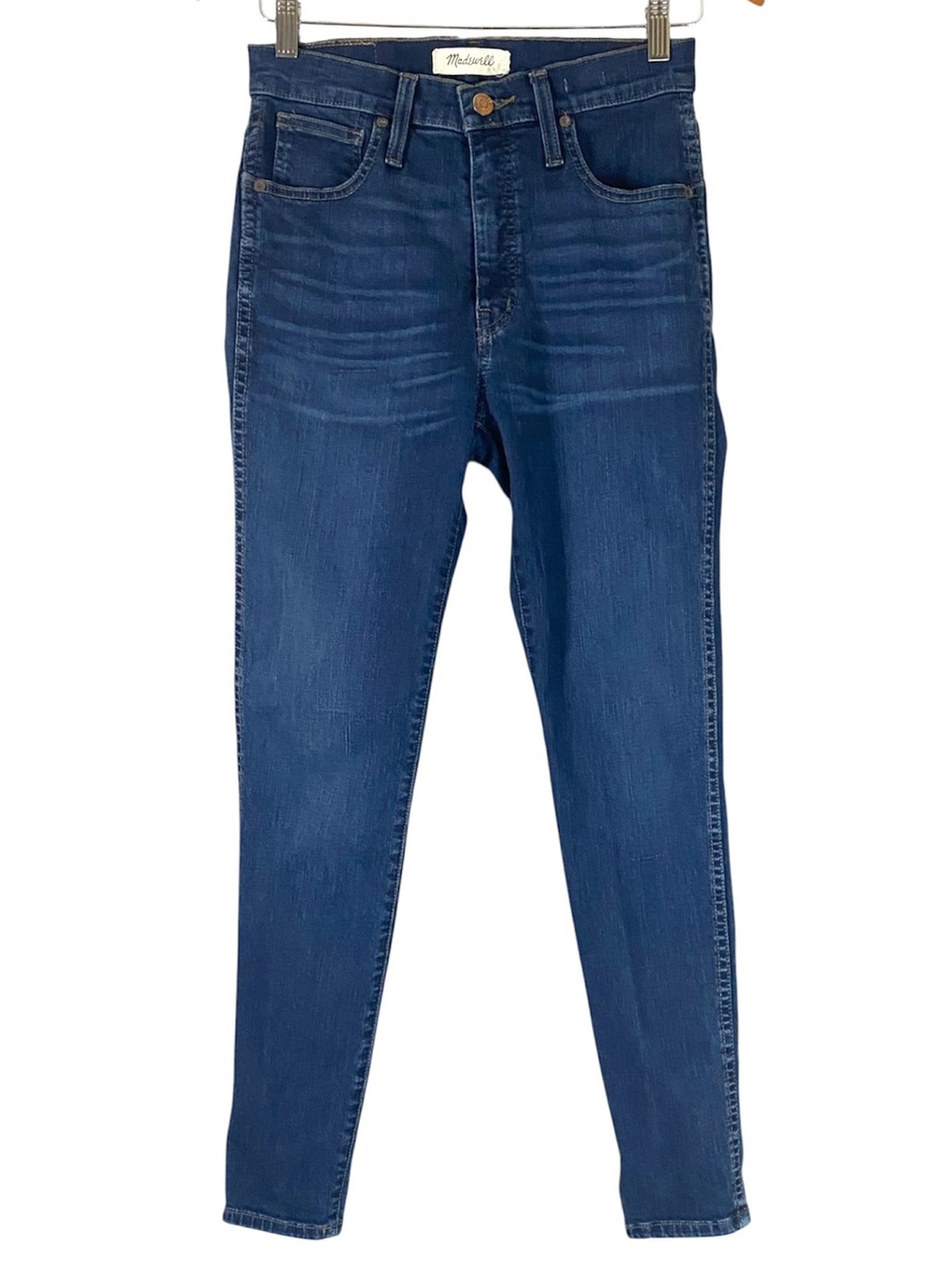 Women’s Madewell 10-Inch High-Rise Skinny Jeans in Dark Indigo Wash Size 27